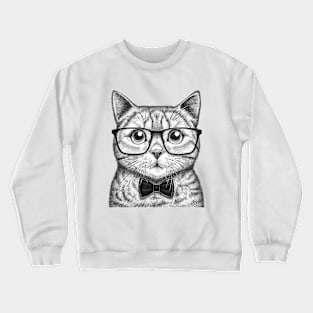 Intelligent cat Crewneck Sweatshirt